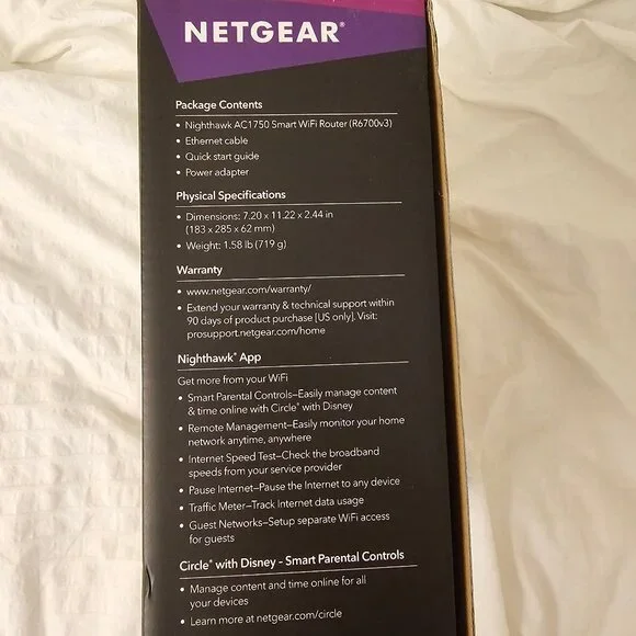 Netgear Nighthawk AC1750 Wifi Router - R6700 - Picture 3 of 10